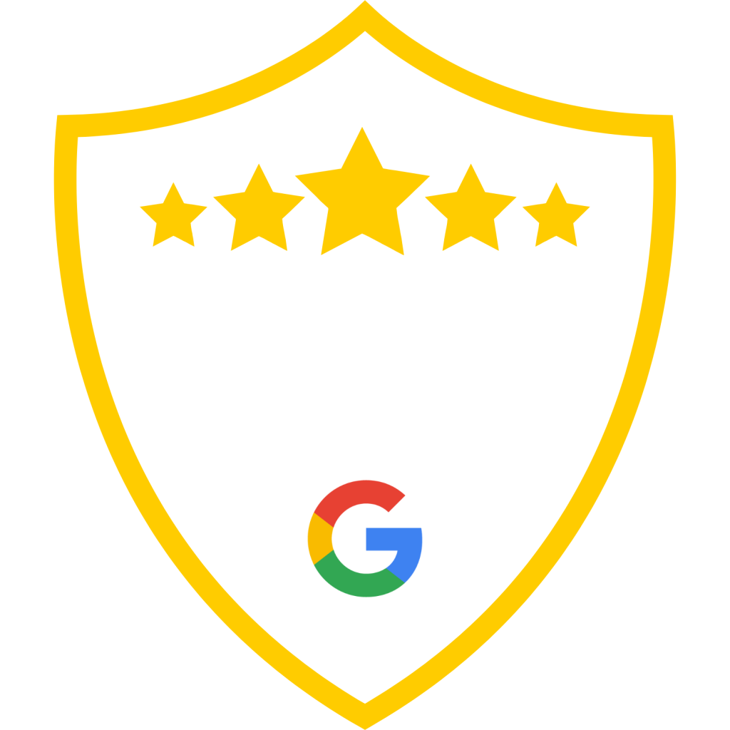 A five-star rated badge