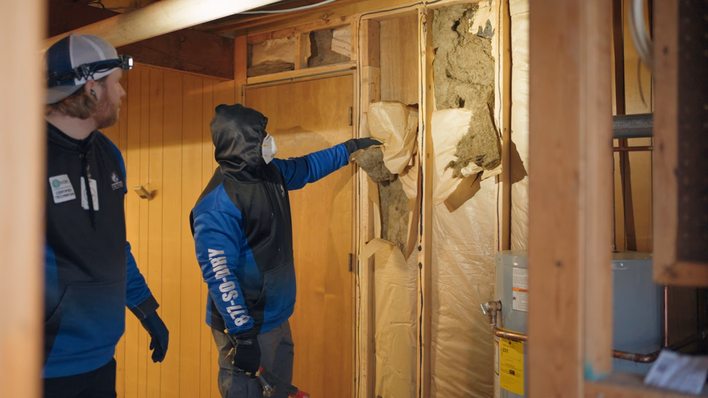 A mold remediation job in progress in Lexington