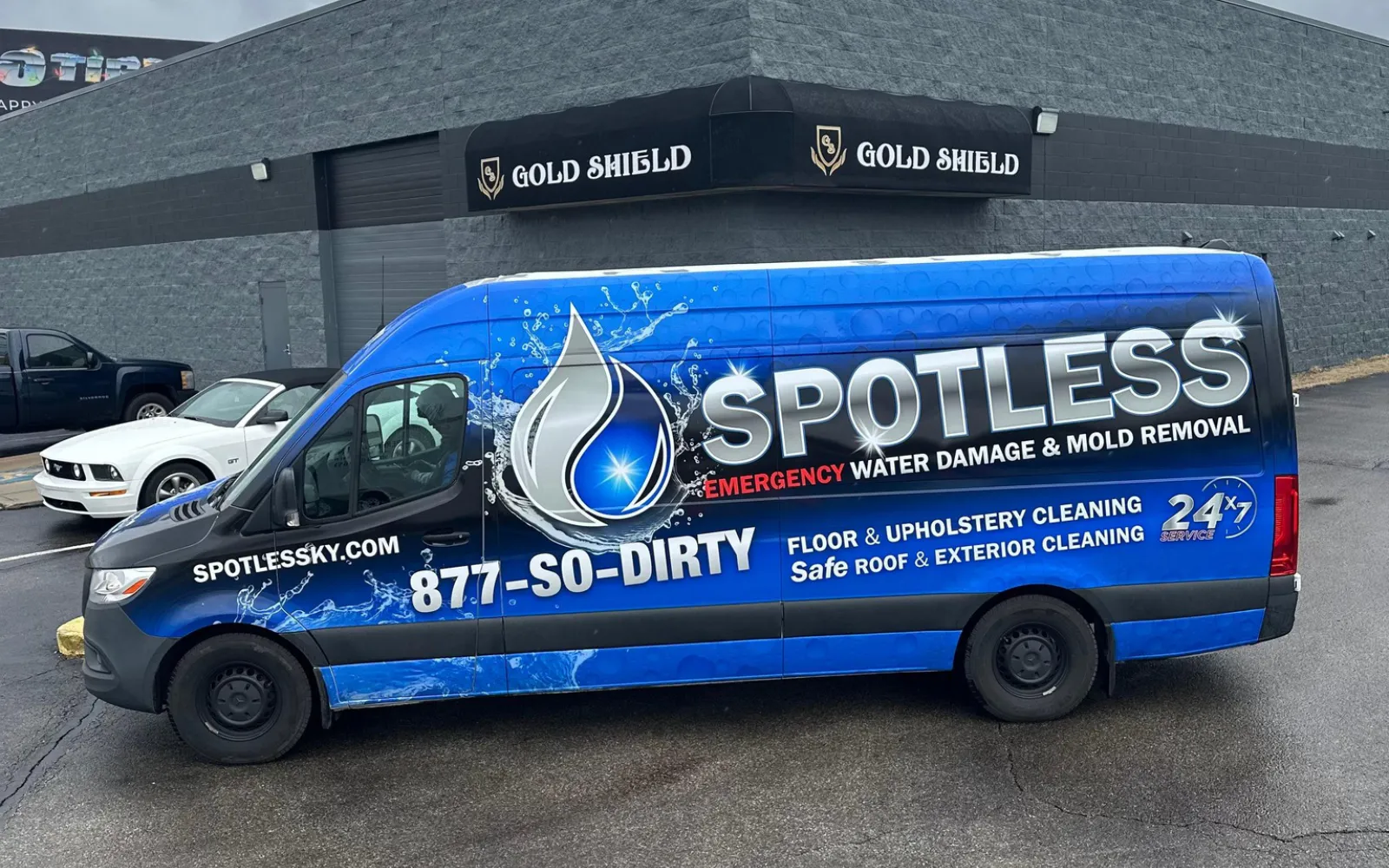 One of Spotless' vans