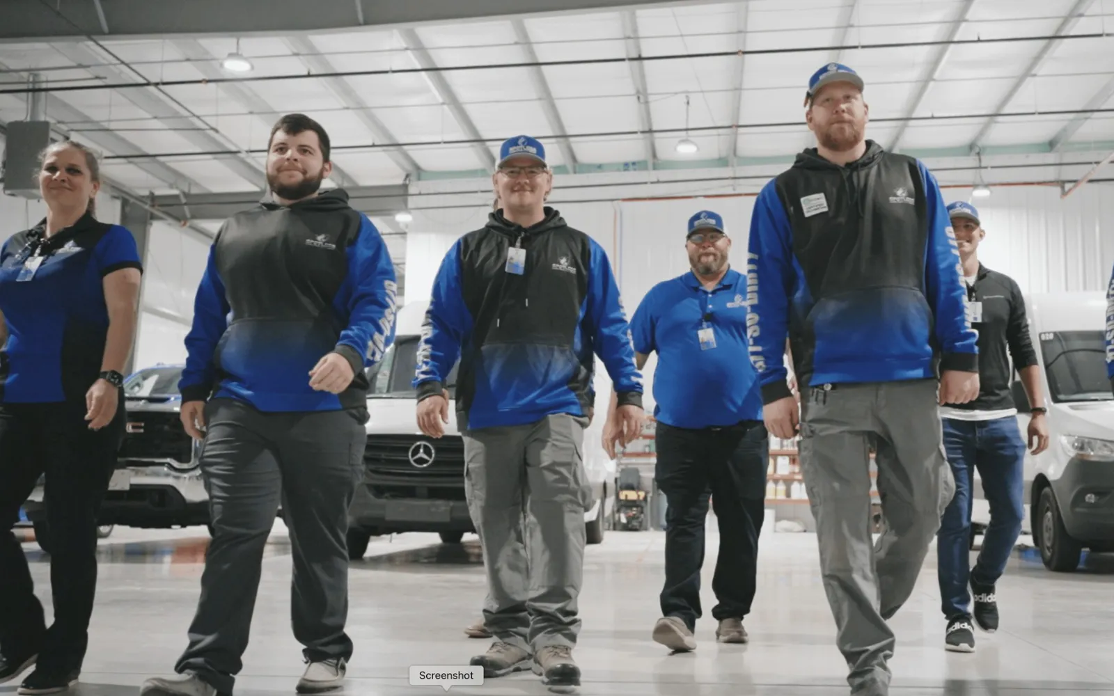 Spotless mold remediation team at their warehouse in Lexington